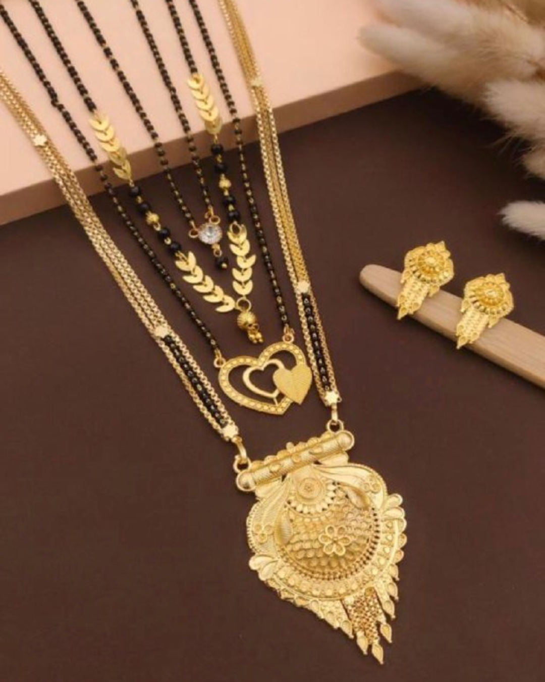 Premium Gold-Plated Mangalsutra Combo Set